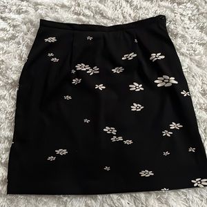 Y2K Stretchy floral mini with side slits